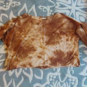 Tie dye cropped lightweight sweater XL